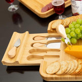 Bamboo Cheese Cutting Board Set-1 Drawer