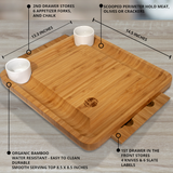 Bamboo Cheese Cutting Board Set-1 Drawer
