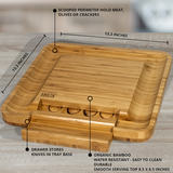 Bamboo Cheese Cutting Board Set-1 Drawer
