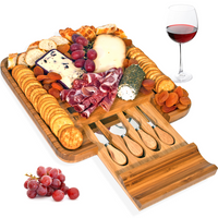 Bamboo Cheese Cutting Board Set-1 Drawer
