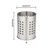 Stainless Steel Kitchen Cooking Utensils Holder Crock Drainer Flatware Caddy Cutlery Organizer Tableware Storage Serving Tool